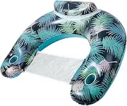 Adult Floating Chair - Large Inflatable Pool Sofa with Cup Holder | PVC Floating Raft for Adults | Single Layer Swimming Pool Comfortable and Sturdy Easy to Inflate