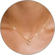 [JSJOY] 925 Sterling Silver Initial Necklace Gold Necklace for Women Dainty Letter Necklace Silver Choker Necklaces Gifts for Teen Girls Birthday Gifts