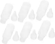 Homoyoyo 6pcs Plastic Squeeze Bottles with Precision Nozzle Durable Mini Applicator Bottles for Dyes Glue and Liquids for Art Crafts and Industrial Use