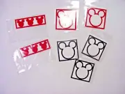 SnapNCrop Cornerstones - Disney Theme - 7 pieces - black & red on white