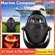 LED Light Marine Compass with Mount for Sail Ship Vehicle Car Boat Navigation AU