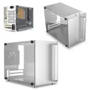 Metalfish S4 ITX PC Case Aluminum Tempered Glass Side Computer Cooling Case Hot