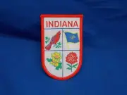 vintage souvenir cloth patch badge Indiana USA