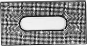 CRILSTYLEO Car Visor Tissue Holder with Rhinestone Decor Stylish Over The Visor Napkin Holder for Car Interior Practical