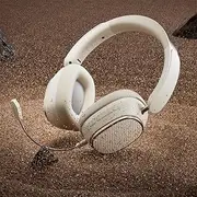 AYI Premium Active Noise Cancellation Bluetooth Headset Over Ear Headphones with Detachable Microphone HiFi Stereo Sound Rechargeable Game Headphone Compatible with Smartphone/TV/pad/Laptop-Khaki