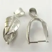 8PCS Copper Pinch Bail Leaf Bracelet Clasps Earrings Hook Women's Jewelry Making