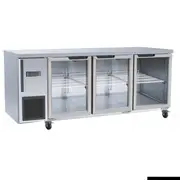 Thermaster Stainless Steel Triple Glass Door Workbench Fridge - Under Bench Fridges (TL1800TNG-3D)
