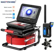30M Sewer Drain Pipe Inspection Camera with 512hz Locator Self Leveling 10inch