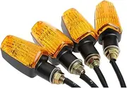 Turn Signal Indicator 4Pcs/set 12V Motorcycle Turn Signal Indicator Light Turning Amber Lamp Bulb Motorbike Lamps Blinker Flash Bike Lamp Universal