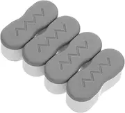 GOOHOCHY Toilet Lid Buffer Pads 4 Pack Grey Stabilizers Universal Seat Protectors with Adhesive for Quiet Use