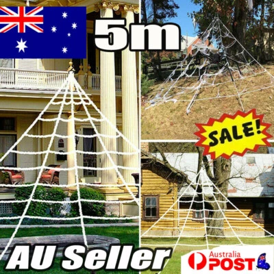 Halloween Decoration Giant Spider Web Party Props Decor Outdoor Fancy Dress N#T