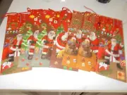 NIB 12 Pack Christmas Wine Bags, Sparkling Gift Wrapping Bag with Handles