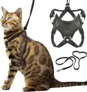 Cat Harness and Leash - Escape Proof, Choke Free, Lightweight OutdoorBengal V...