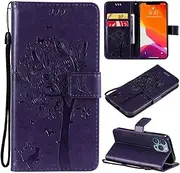 MojieRy Phone Cover Wallet Folio Case for Samsung Galaxy Note 10 Plus, Premium PU Leather Slim Fit Cover for Galaxy Note 10 Plus, 2 Card Slots, Strongly Fitting, Purple