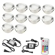 RGB Deck Lights Kits, 10pcs Φ2.4 WiFi Controller Low Voltage LED Step Lights