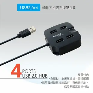 USB 2.0 HUB 4 PORTS支架集線器 (8.8折)