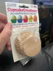 Cupcake Creations Natural No Muffin Pan Required 32 Baking Cups New!