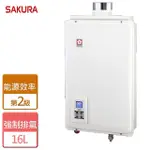 【SAKURA 櫻花】16L供排平衡智能恆溫熱水器(SH-1680-LPG/FE式-含基本安裝)