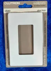 NEW! Lutron CW-1-WH Single Gang Claro Wall Plate White