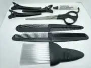 NEW Conair 7" Combs, Scissors, Hair Clips, Brush, Lubricating Oil, Haircut Set