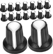 Yardwe 20pcs Potentiometer Caps Replacement for Dj Equipment Durable White Knobs for Volume Control Suitable for Shaft Easy Installation for Instruments Like Guitars Bass