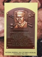 Pud Galvin Postcard- Baseball Hall of Fame Induction Plaque- Photo - Cooperstown