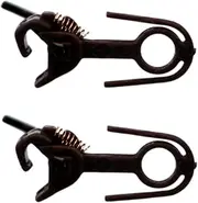 Generic Pair of Model Train Couplers in HO Scale, 1/87, Short Big Head