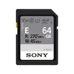 SONY SDXC U3 64GB 記憶卡 SF-E64A UHS-II V30 (公司貨)
