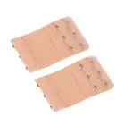 Bra Extender 3 Hook Elastic Extension Strap Plus Size Clip On Maternity Beige 2X
