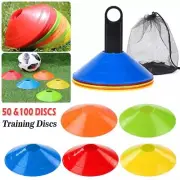 50/100 Pack Fitness Exercise Sports Training Discs Markers Cones Soccer Rugby AU