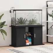 Aquarium Stand 101x41x58 cm Black Engineered Wood, Secure Fish Tank Storage with Sleek Modern Design, Moisture Resistant & Stable Display Unit