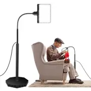 5X Floor Magnifying Glass with Light and Stand, 36 LED Dimmable Floor Magnify...