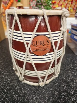 Handmade Wooden Kids Mini Dholak 22cm Dholki Drum SMALL DHOLAK