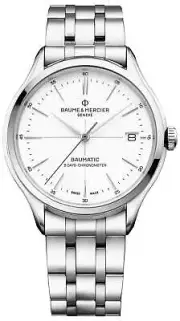Baume & Mercier Clifton Baumatic COSC Automatic Steel Date Mens Watch M0A10505