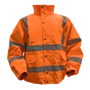 Sealey 802XLO Hi-Vis Orange Jacket Quilted Lining & Elasticated Waist - XL