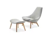 Gable High Armchair & Ottoman Set