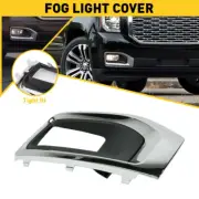 Passenger RH Side Fog Lamp Chrome Trim Light Cover Frame For GMC Yukon XL 15-20
