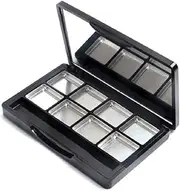 Empty Eye Shadow Palette Container Lipstick Cosmetic Cream Tray Multi-Lattice Mini Holder Case Makeup Loose Powder Organizer Sample Small Box Jar (Black, One Size)