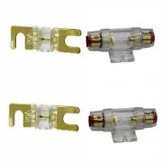 2 IMC Audio 80 Amp Mini ANL and 2 Fuse Fuse holder 4 6 8 Gauge Car Audio Gold