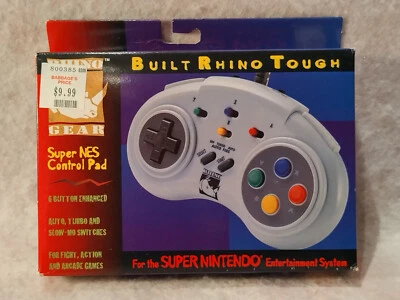 New Rare! Super Nintendo SNES Rhino Gear ASCII Turbo Controller - Sealed In Box