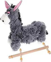 WESIEVYA Plush Donkey Marionette Puppet Interactive Animal Puppet for Fun Crafts for Imagination and Creativity Development and Flexible Design for Parent Play Deep Grey