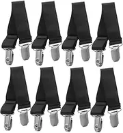 Generic 8pcs Straps With Clips Boot Straps For Jeans Pant Leg Straps Motorcycle Riding Boot Straps Clips Motorcycle Pants Clamp Replacement
