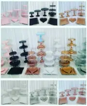 7 pcs Cake Cupcake Stand Set Gold White Silver Light Pink Blue Black Rose Gold