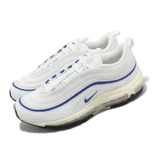 【NIKE 耐吉】休閒鞋 Wmns Air Max 97 女鞋 白 藍 厚底 子彈 氣墊 反光(FJ5482-100)