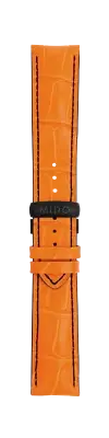 Original MIDO Multifort 22mm M005430A Orange Leather 22mm Band Strap with Clasp