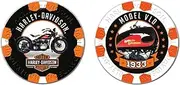 [HARLEY-DAVIDSON] Vintage Series 7-1933 Model VLD Collectible Poker Chips
