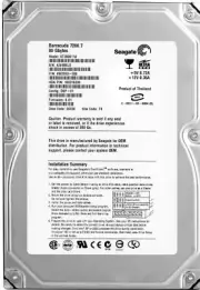 Hard Drive Seagate Barracuda 7200.7 80GB 7200U/Min 2MB Ata ST380011A 3.5'' Inch