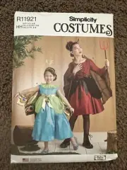 Simplicity 9841 Girls Peacock Fairy Devil Costume 3-6 Sewing Pattern