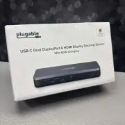 PLUGABLE UD-MSTHDC USB-C DUAL DISPLAYPORT & HDMI DISPLAY DOCKING STATION
