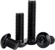 5-100pcs M3/ M4/ M5/ M6/ M8 Black 304 Stainl Steel Round Head Inner Hexagon Screw National Standard Half Round Head Screw Pan Head Bolt(M3x30 (20pcs))
